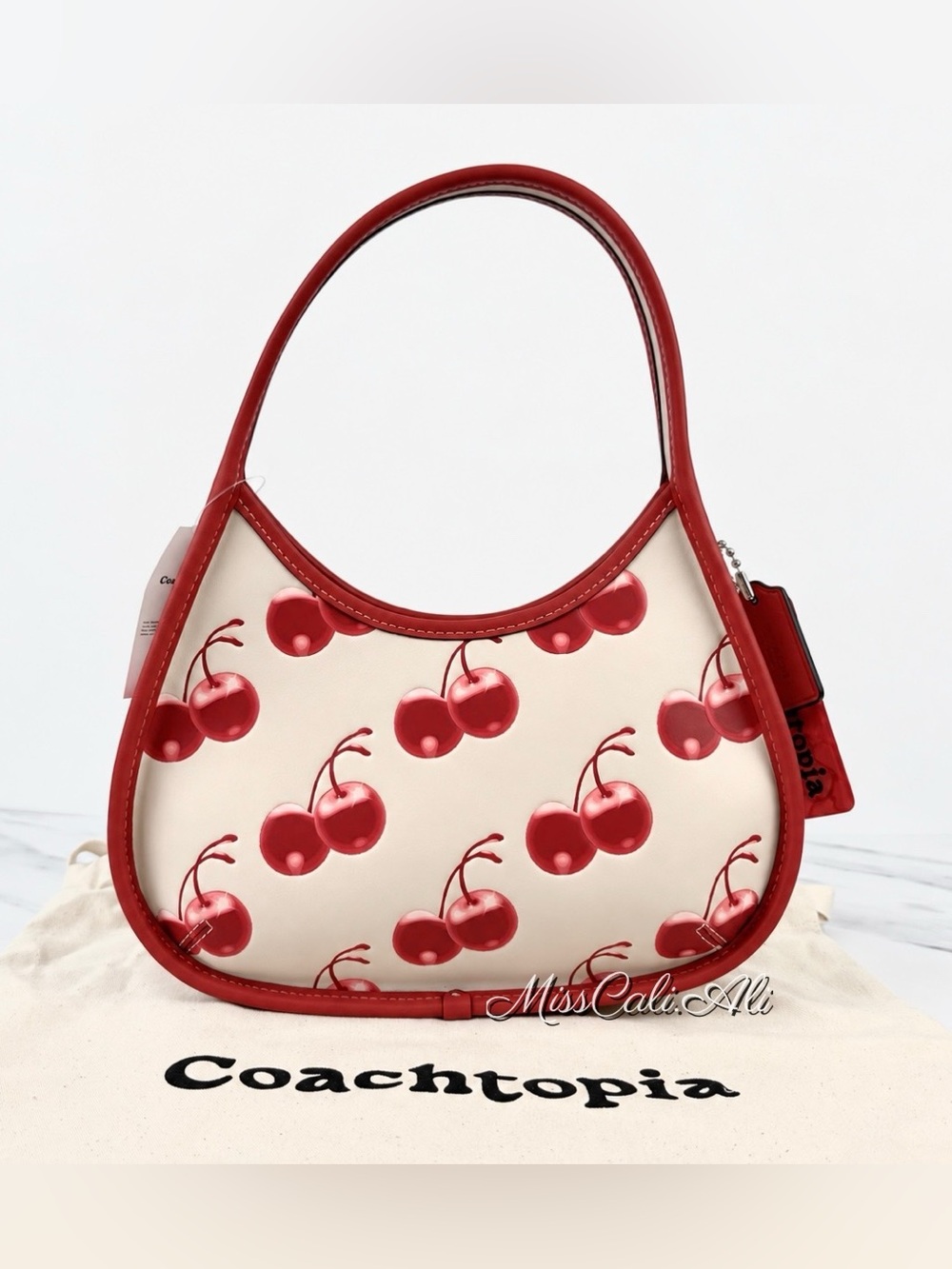 NWT COACH 🍒 Coachtopia Ergo Bag With Cherry Print – Cloud Multi